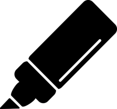 Marker In Slanting Position Craft Design Svg File, Free Vectors File